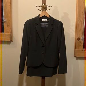 Calvin Klein Suit charcoal grey Jacket & Pencil Skirt
